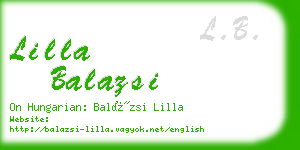 lilla balazsi business card